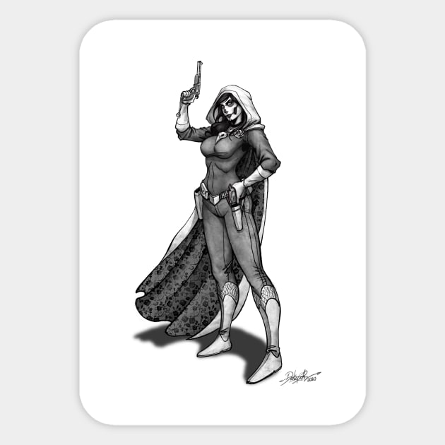 Lady Catrina Sticker by Damian Aviles Art